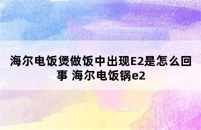 海尔电饭煲做饭中出现E2是怎么回事 海尔电饭锅e2